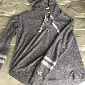Small Hollister gray Hooded T-Shirt